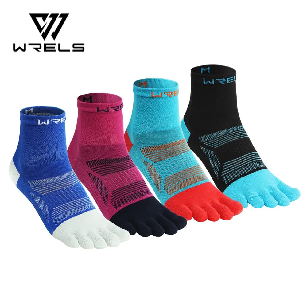 HOT 2026 WRELS 1/2/3pairs Toe Socks Five Performance Athletic Running Moisture Wicking Anti Slip Five Finger Socks Compression Toe Socks
