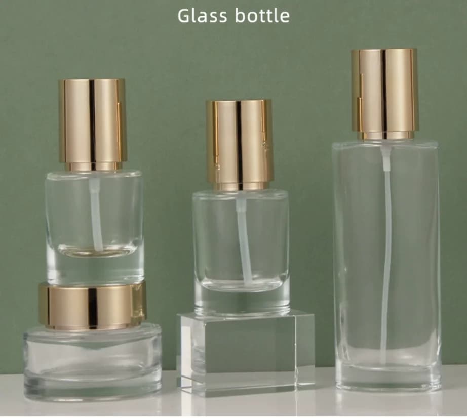 30ml-120ml gold glass bottle moisture essence serum/lotion/emulsion/foundation/toner toilet water skin care cosmetic packing