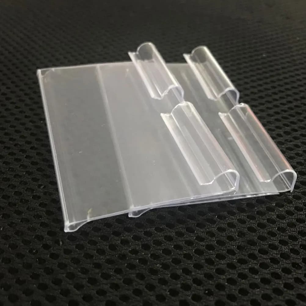 50 Etichette Prezzo in PVC Trasparenti, Cartellini in Plastica per Supermercati, Centri Commerciali, Negozi al Dettaglio, Organizzatori per Etichette da Scaffale
