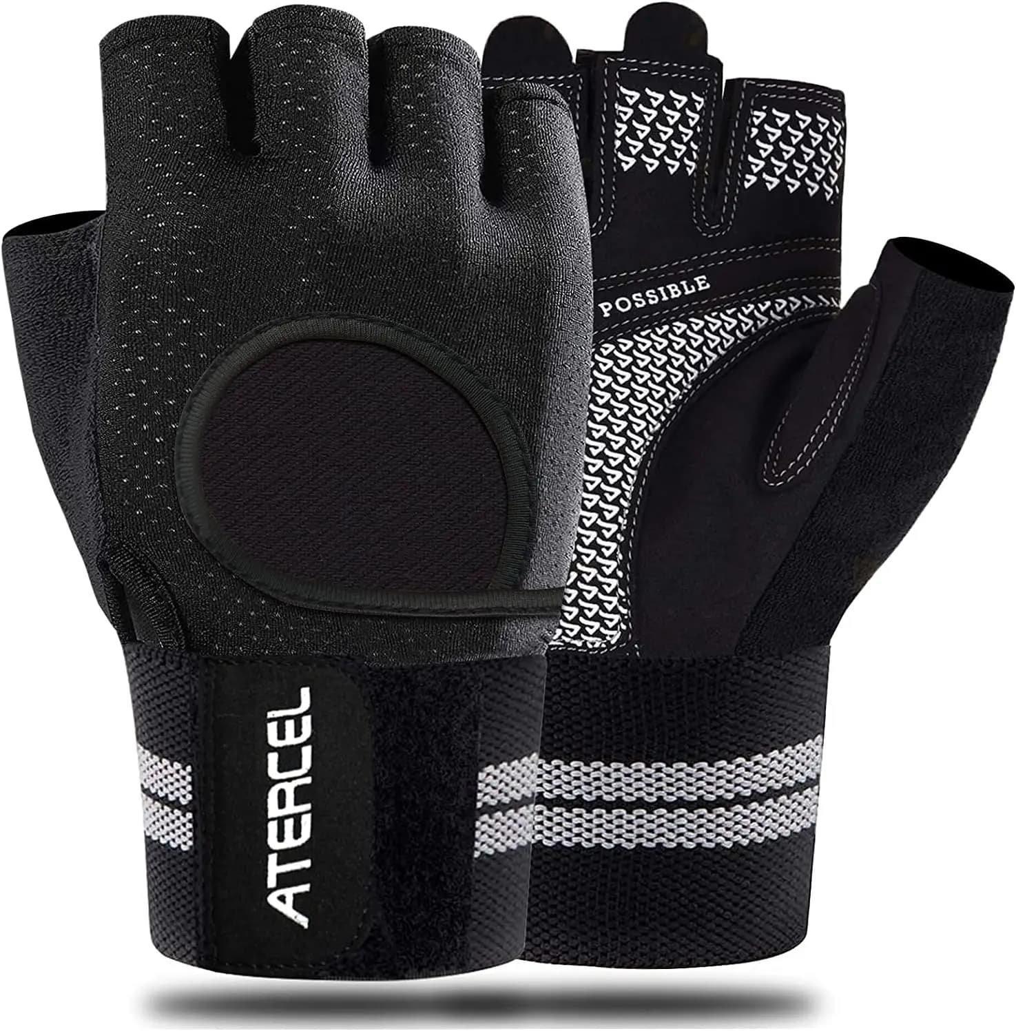 ATERCEL Weight Lifting Gloves Breathable Workout Gloves with Wrist Support for Gym, Exercise, Pull ups, Super Lightweight for Me