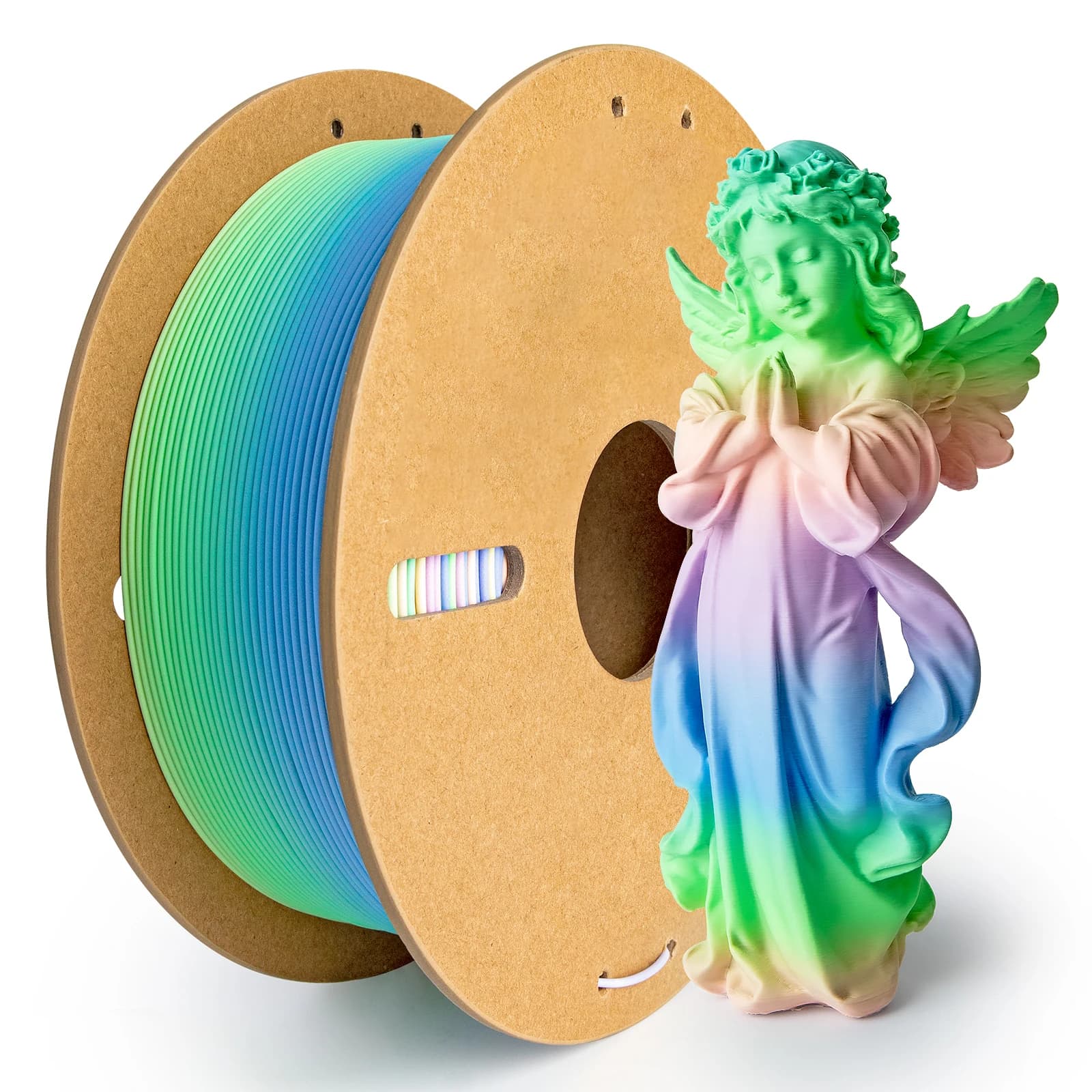 Filament PLA Silk Rainbow 1.75mm - Matte series 500g/1kg, Polishing Colors for 3D Printer, Compatible with FDM