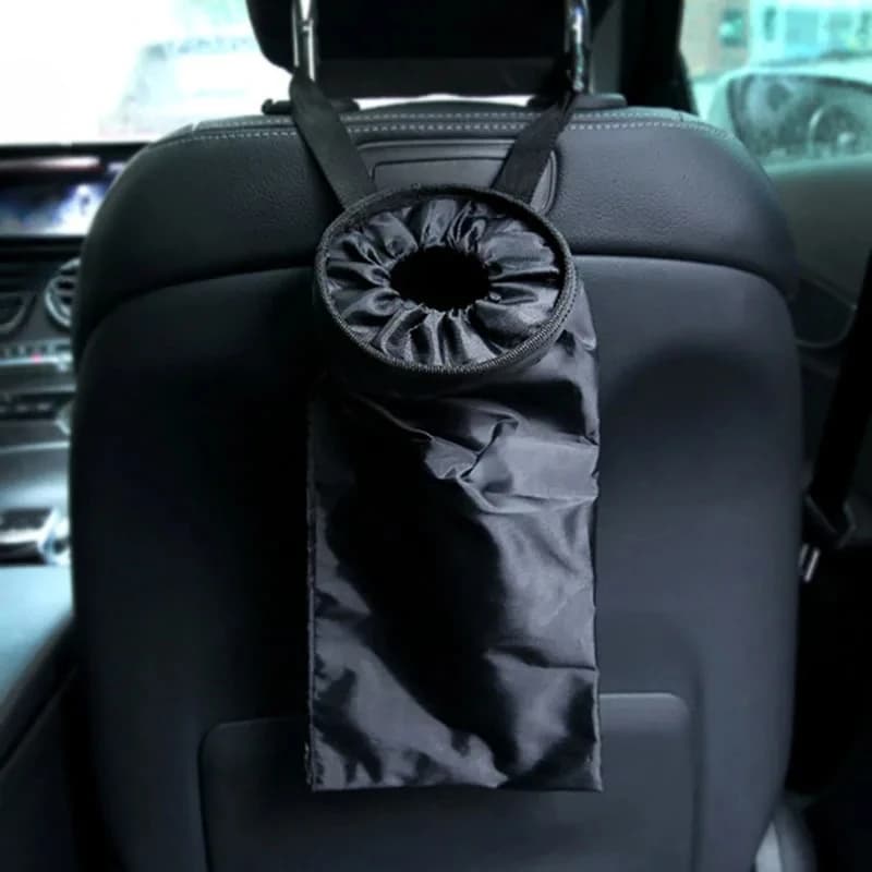 Foldable Car-Mounted Trash Can Multi-Functional Hanging Storage Bucket for Easy Car Access with Garbage Bag Included
