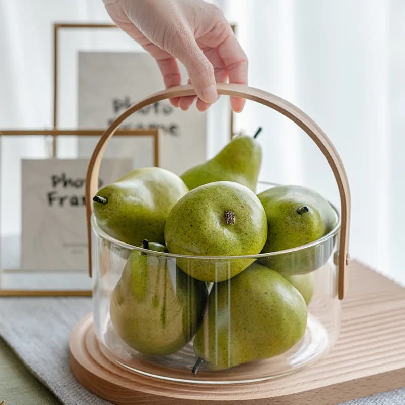 Artificial Weighted Pear Simulation Fake Pear Realistic Fruit Model Kitchen Home Party Camping Photography Prop