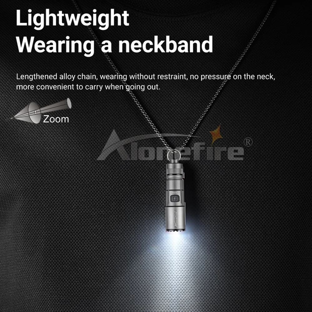 Mini Zoom EDC Cool Neck piccola torcia USB torcia ricaricabile campeggio all'aperto escursionismo illuminazione di emergenza luci portachiavi di backup