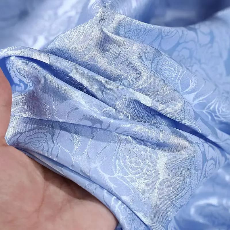 400X150 CM Pink Jacquard Traditional Silk Satin Fabric Entertainment Music And Songs Ethnic Gonna Fabric Embroidered for Pigiama Costume Material