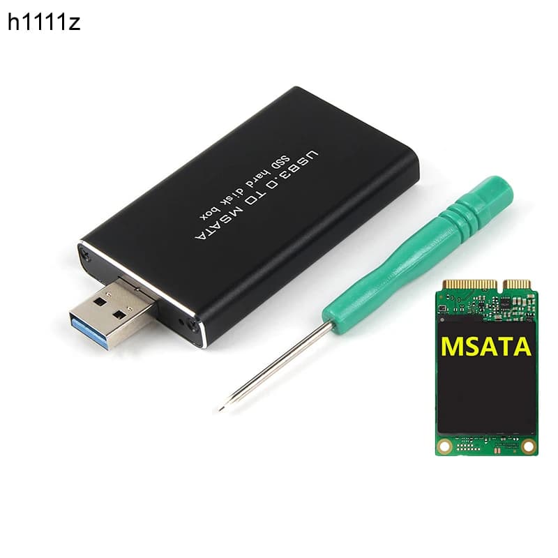 Custodia da MSATA a USB 5Gbps da USB 3.0 a mSATA SSD Custodia da USB3.0 a mSATA Adattatore per disco rigido SSD M2 HDD esterno Scatola mobile Custodia per HDD