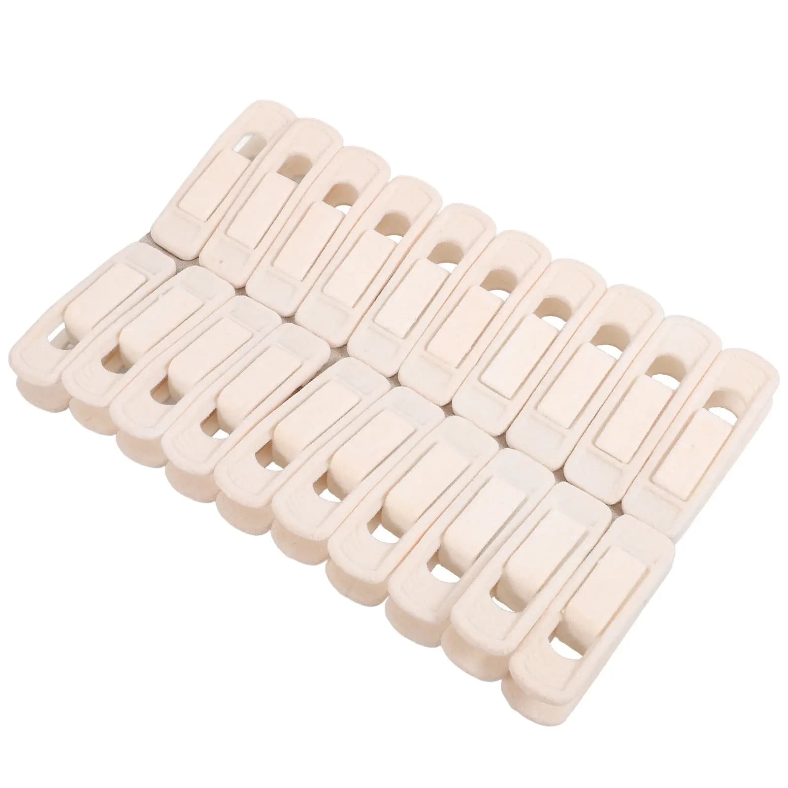 20Pcs Soft Touch Hanger Clips for Clothes Skirts Pants Shirts Socks Seamless Edge Design Prevents Slippage and Fabric Damage