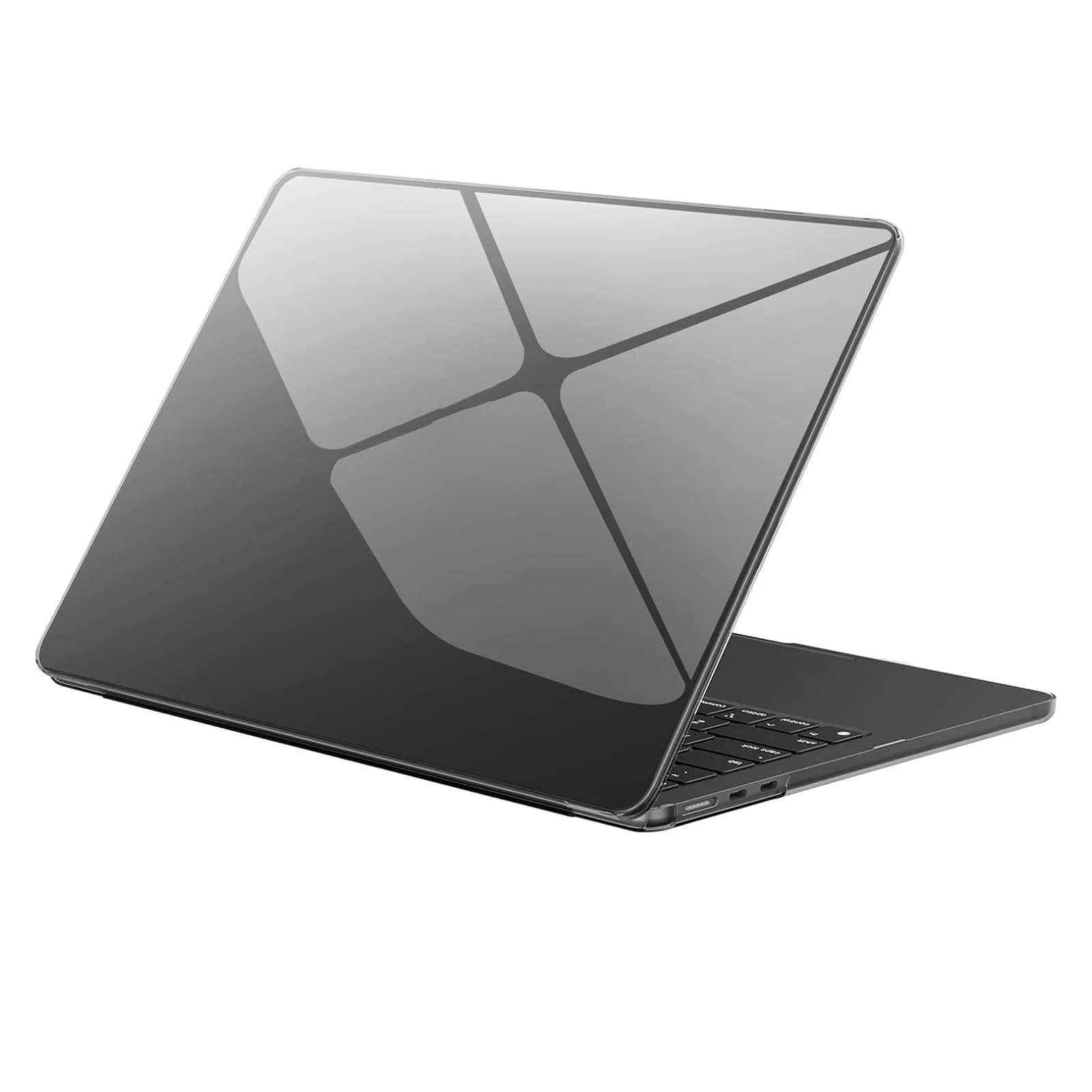 Custodia EooCoo Crystal Midnight/Nero/Trasparente compatibile con MacBook Air 15 pollici M4 2025 2024 2023 Versione A3241 M3 A3114 M2 A2941