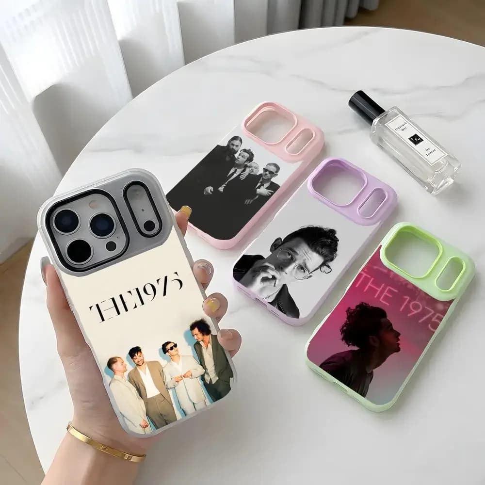 Custodia per telefono T-The 1975 in gel a doppio strato antiurto per iPhone 17 16 15 14 13 12ProMax