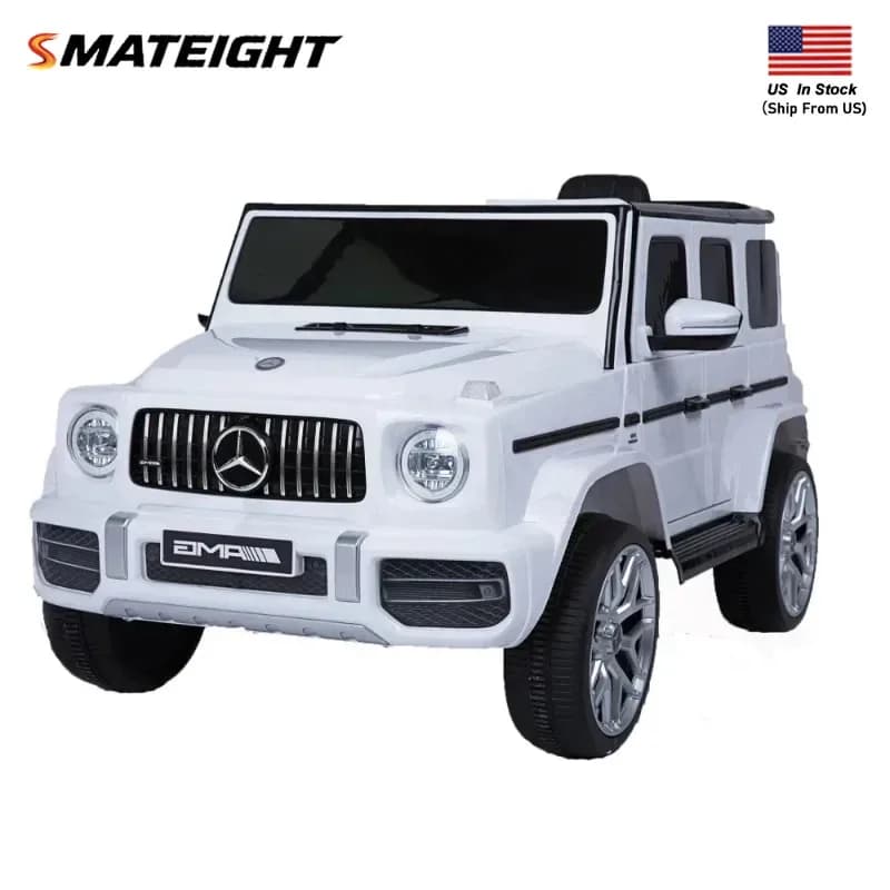 Mercedes-Benz G63 Kids Ride On Car con licenza, veicolo elettrico 12V con telecomando, musica, clacson e sospensione a molla