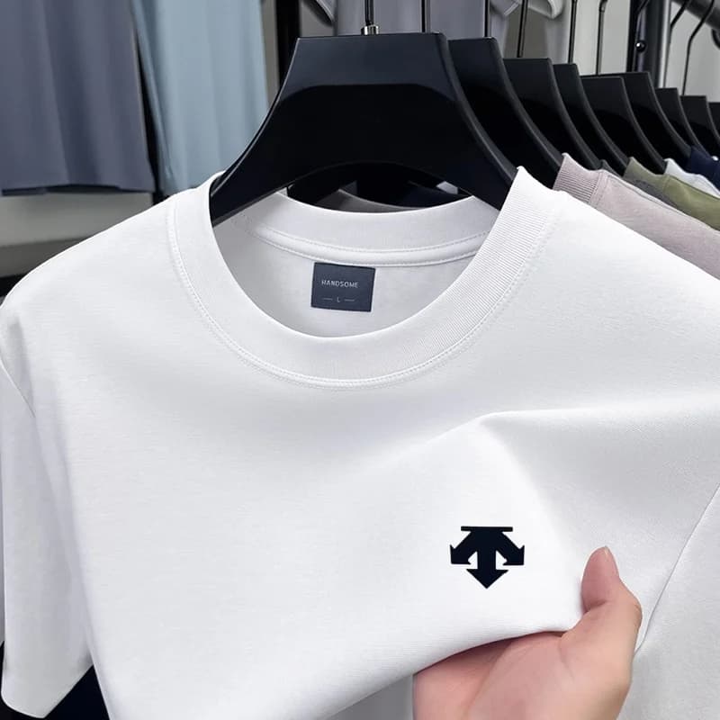 Nuova T-shirt Estiva da Uomo in Cotone Traspirante con Stampa, Marca di Alta Gamma, Collo Tondo, Manica Corta, Alla Moda, Casual, Sportiva