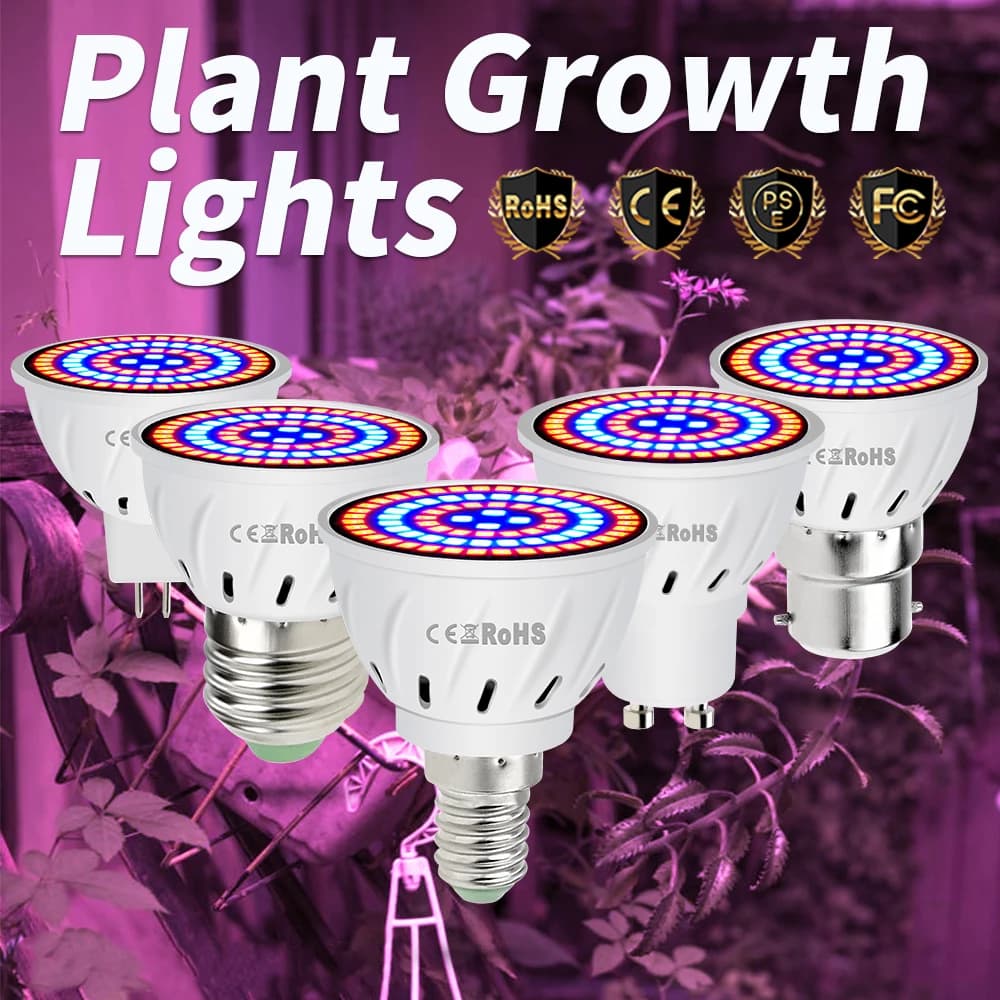 E27 LED Coltiva Lampadina E14 Spectro Complete Phytolamp GU10 For Indoor Plant Cultivation of MR16 Hydroponic Seeds Fluorolamp B22