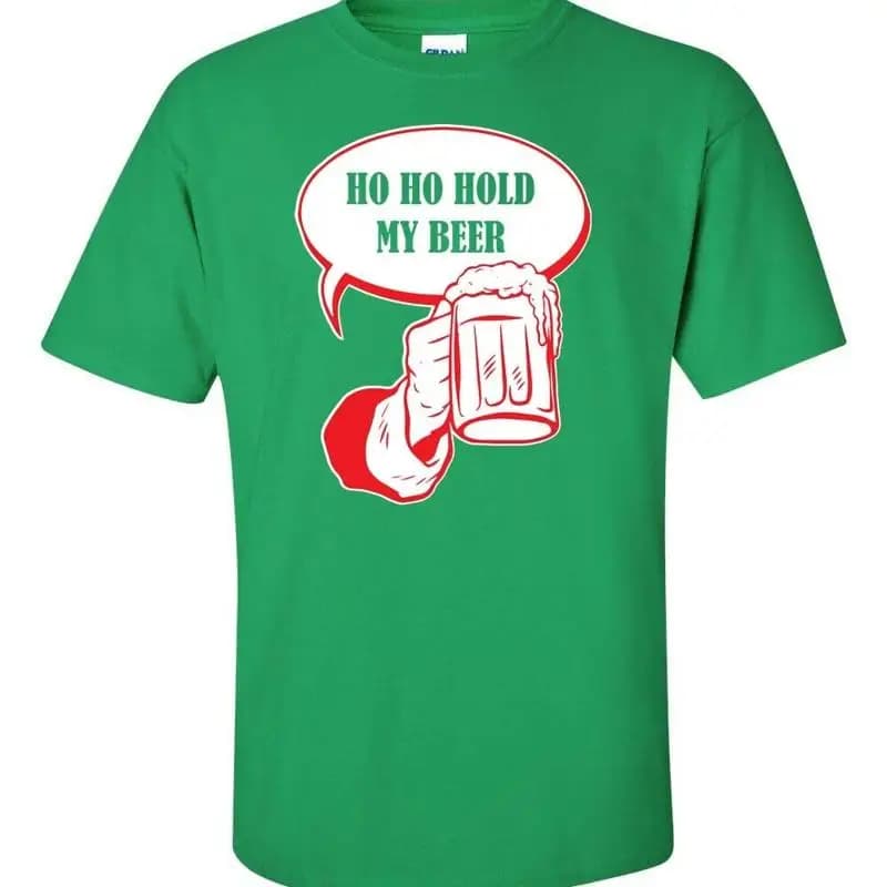 Ho Hold My Beer Mug Maglietta da uomo di Babbo Natale Buon Natale 1519
