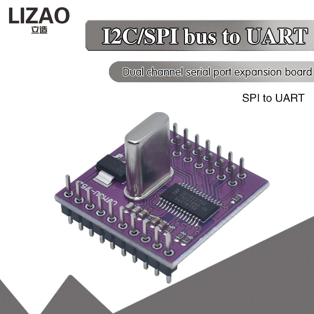 Modulo Convertitore CJMCU-752 SC16IS752 da I2C/SPI a Doppio UART, Scheda di Espansione Porta Seriale per Progetti MCU