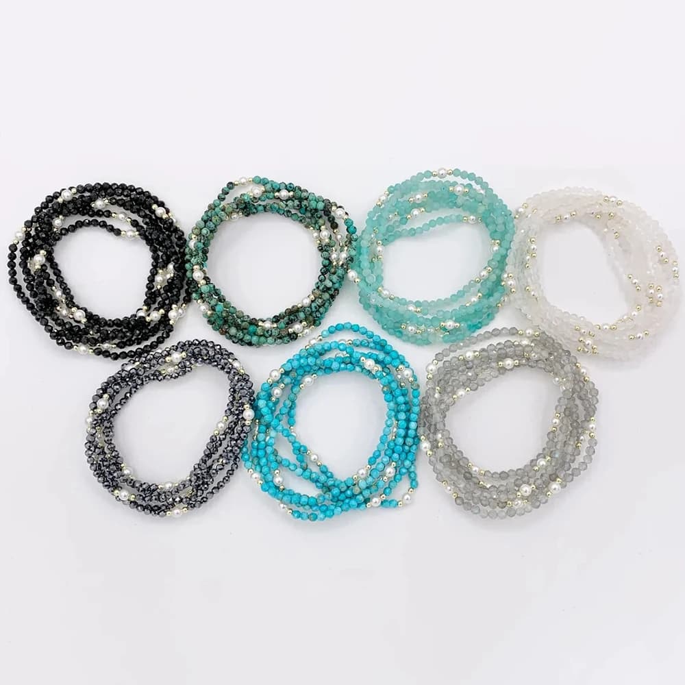 CCGOOD Freshwater Pearl bracelets Natural Stone Bracelet for Women Boho Summer Beach Surf Jewelry Gifts Stackable Pulseras