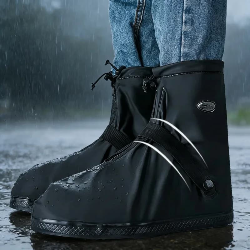 Copriscarpe Impermeabili Antiscivolo Riutilizzabili, Protezione per Gambe e Pantaloni, Copriscarpe per Ciclismo ed Escursionismo