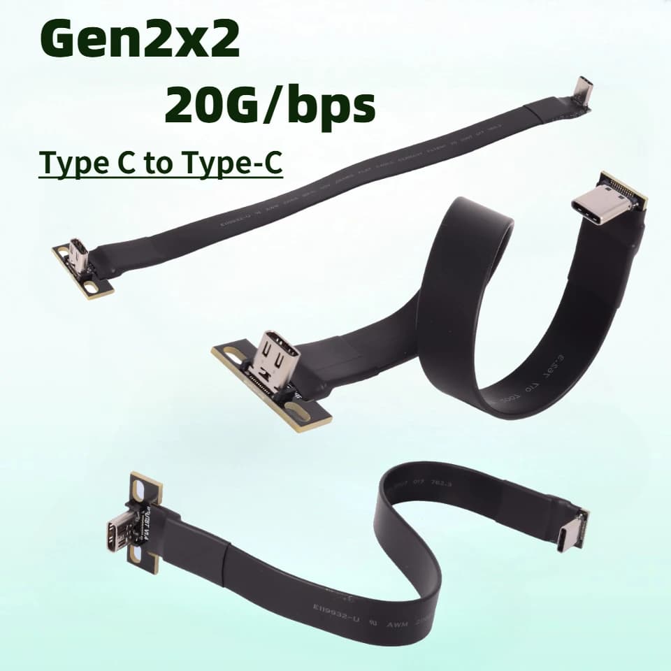 USB 3.2 Cable USB C Male To Type C Female 3A 20P Cable Super Speed Gen2 x2 20Gbps for Mobile Phone Tablet GPS Extension Charging