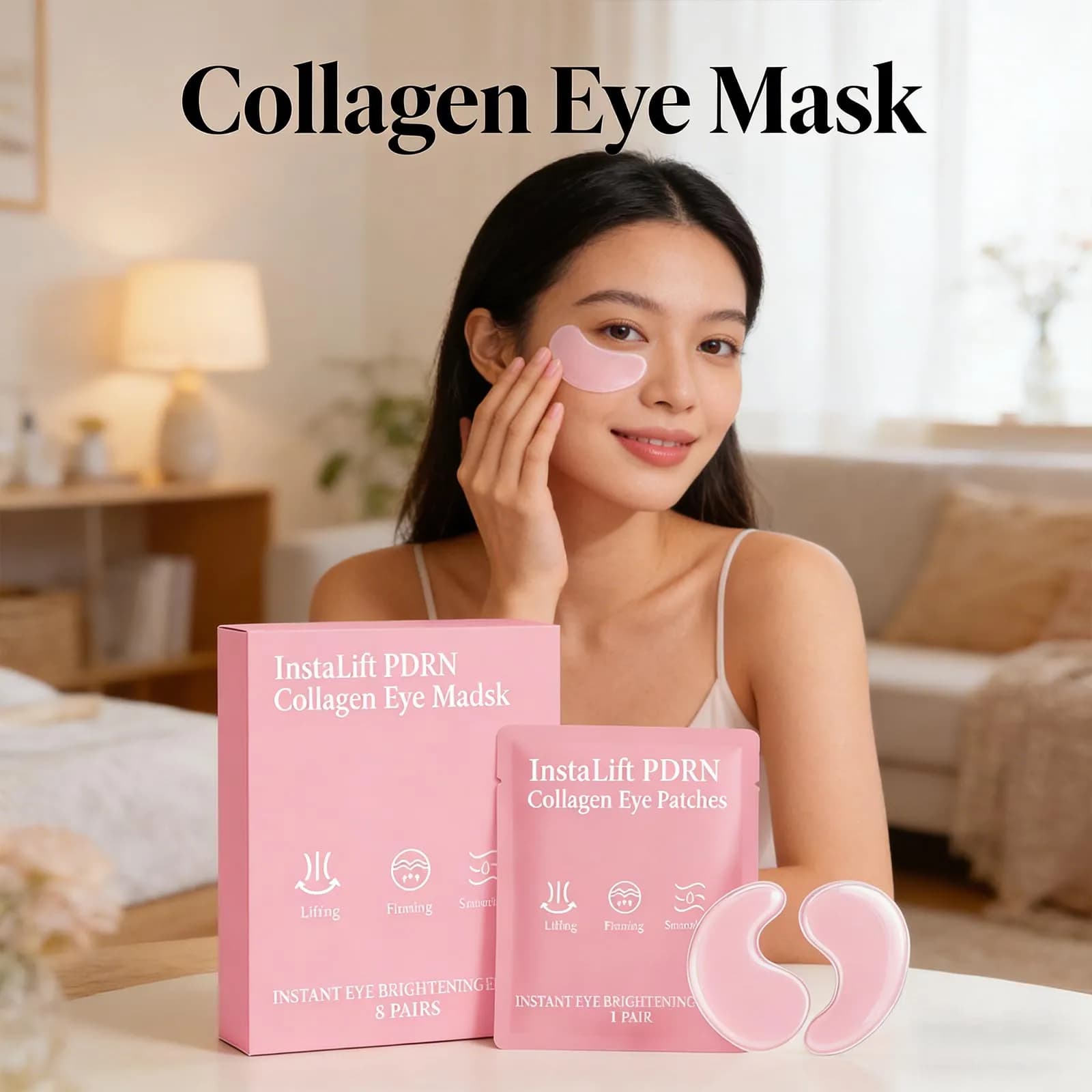 Contourno Mask Eyes to Collagen: Hydrating Deep, Anti-Gonfiore, Rassodante, Illuminante - Essential Patch for Face Care
