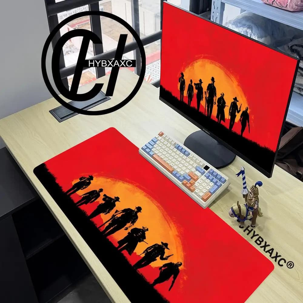 XAXC HD Red Dead R-Redemption 2 Mouse Pad Non-slip Thickened MousePad Large Writing Lockedge Gaming Cushion Office Student