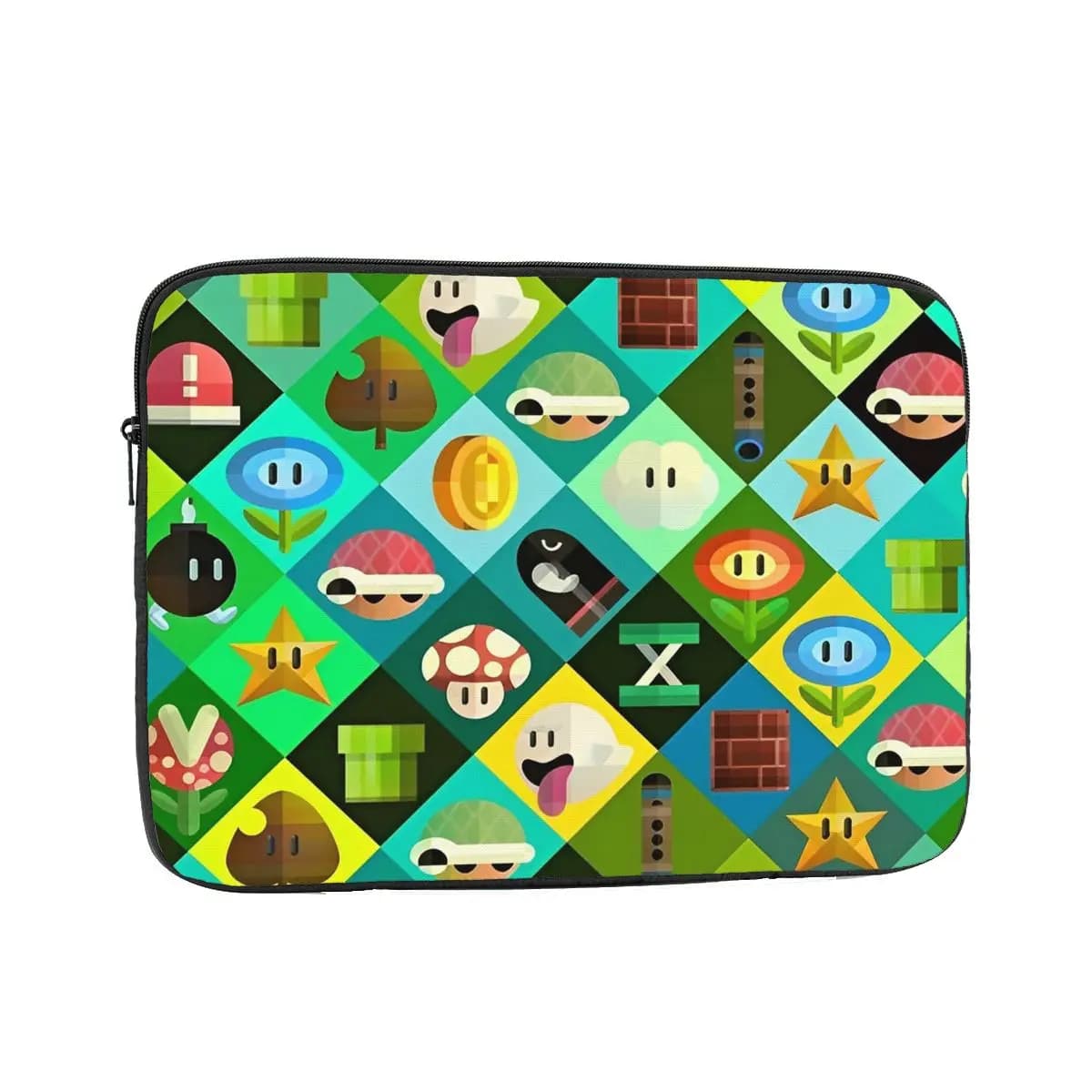 Custodia Protettiva per Laptop e Tablet con Design Marios Fire Flower Mushroom e Principessa Peach, Antiurto