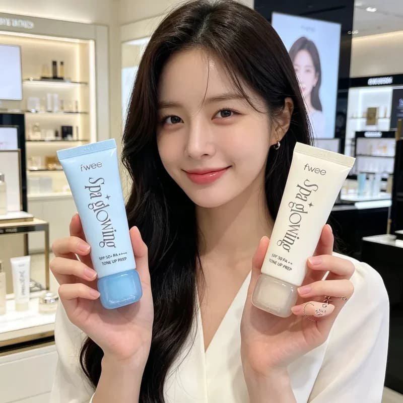 Korea Fwee Tone-up Prep Cream Tinted Sunscreen SPF30 Moisturizing Concealer Brightening Lightweight Non-Greasy Makeup Cosmetics