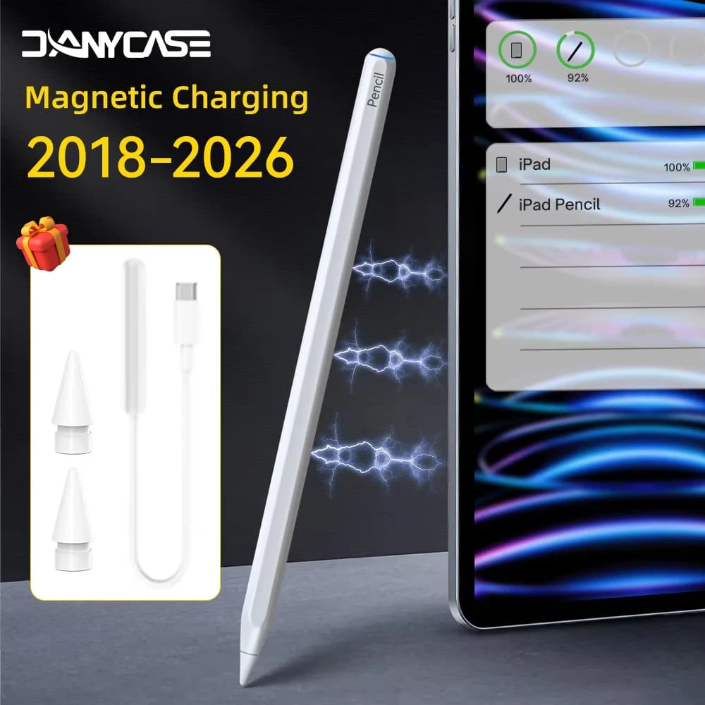 Per Apple Pencil 2 1 (2026) con ricarica wireless per iPad, compatibile con iPad A16, 11a, 10a generazione, Air, Pro 12.9, 11, 13 - Stilo