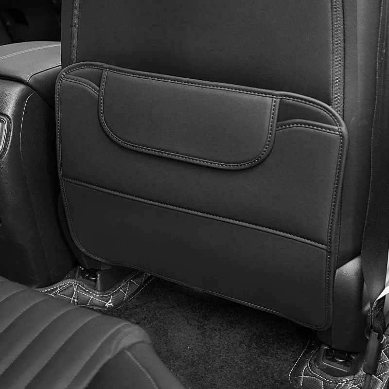 1pc PU Leather Auto Anti-shoe Pad Seat Auto Back Organizer Storage Bag Posterior Auto Anti-Graffio Protector Pad with Cover