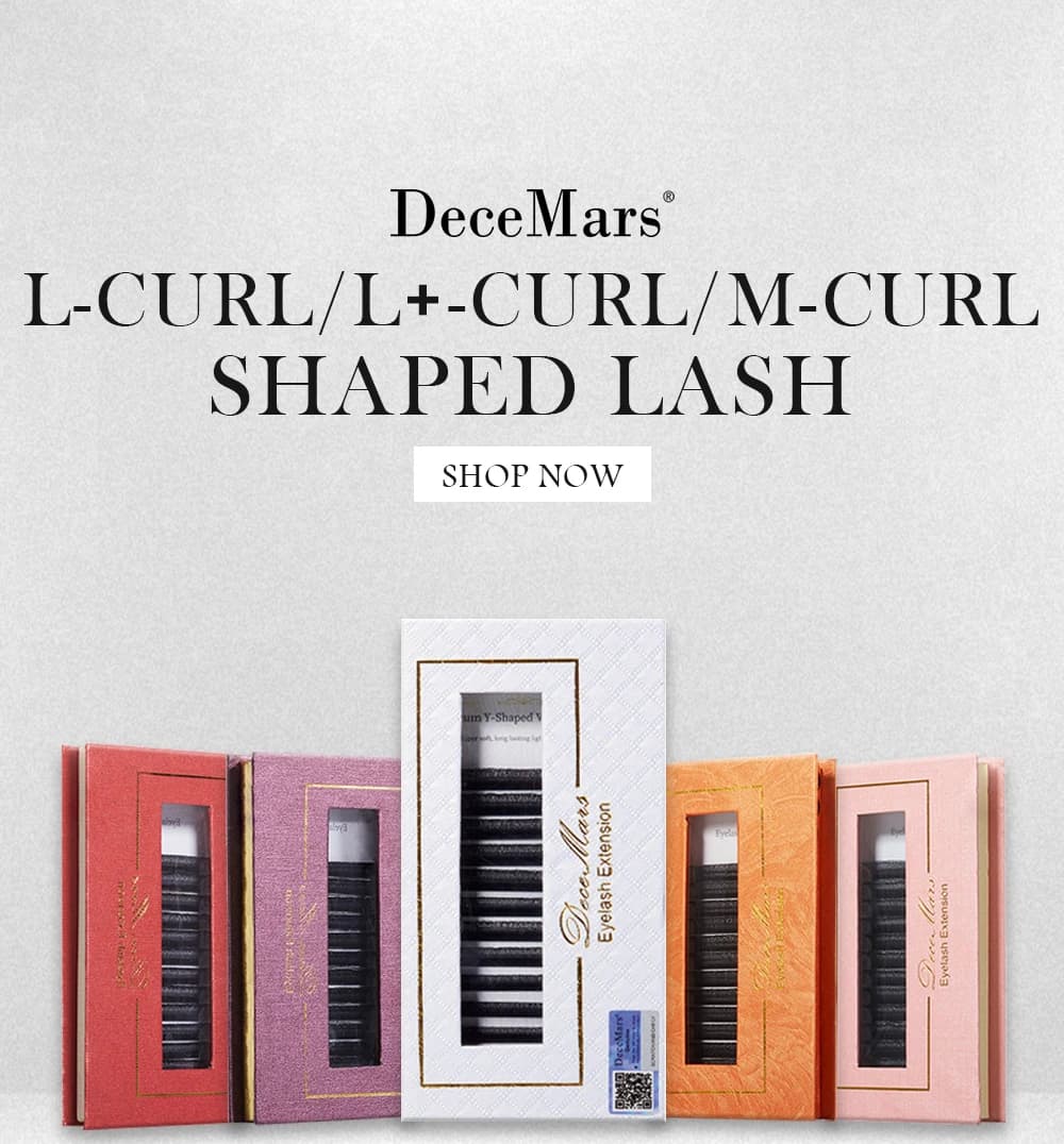 DeceMars L-curl M Curl YY 3D 4D 5D 6D Estensione ciglia 12 linee