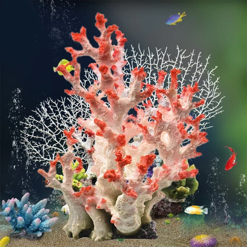 Ornamenti di corallo per acquari pesce fai da te per la decorazione del serbatoio ornamento artificiale in resina di grandi piante ecologico sicuro e innocuo