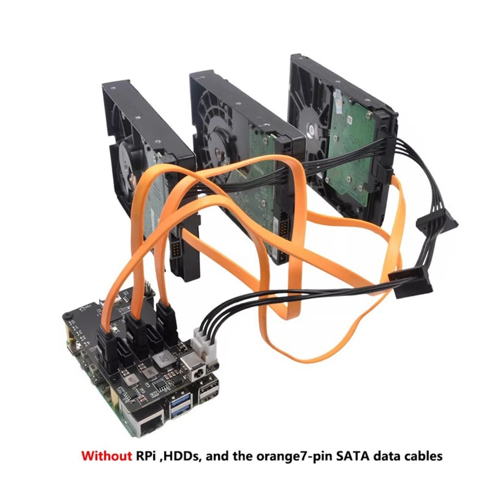 New! X1009 PCIe Expansion Card to 5 SATA Ports, SATA3.0 Expansion Card for Raspberry Pi 5