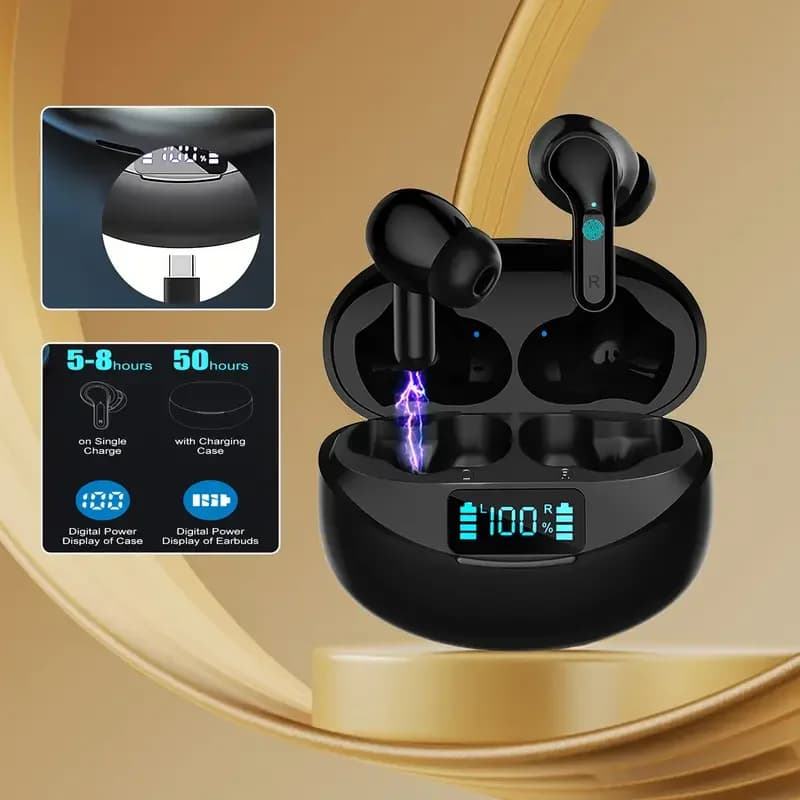 The newest Bluetooth i17 Soundguru digital display TWS wireless i17 headphones with noise reduction Headphones with double microphones