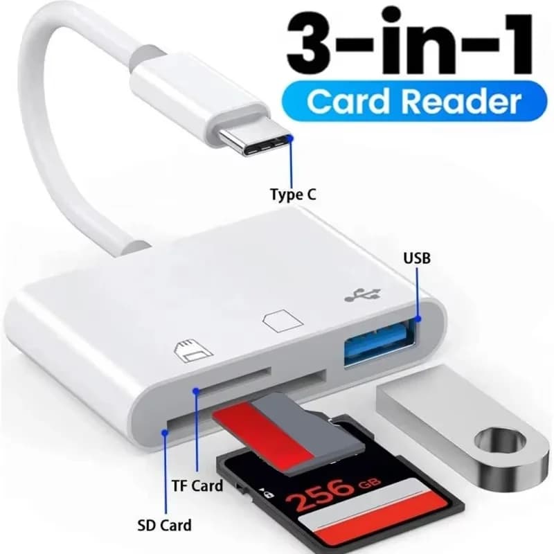3 In 1 Multifunction Type-C Card Reader OTG SD TF U Disk USB Memory Cards Reader Converter For Laptop PC Samsung Xiaomi Huawei