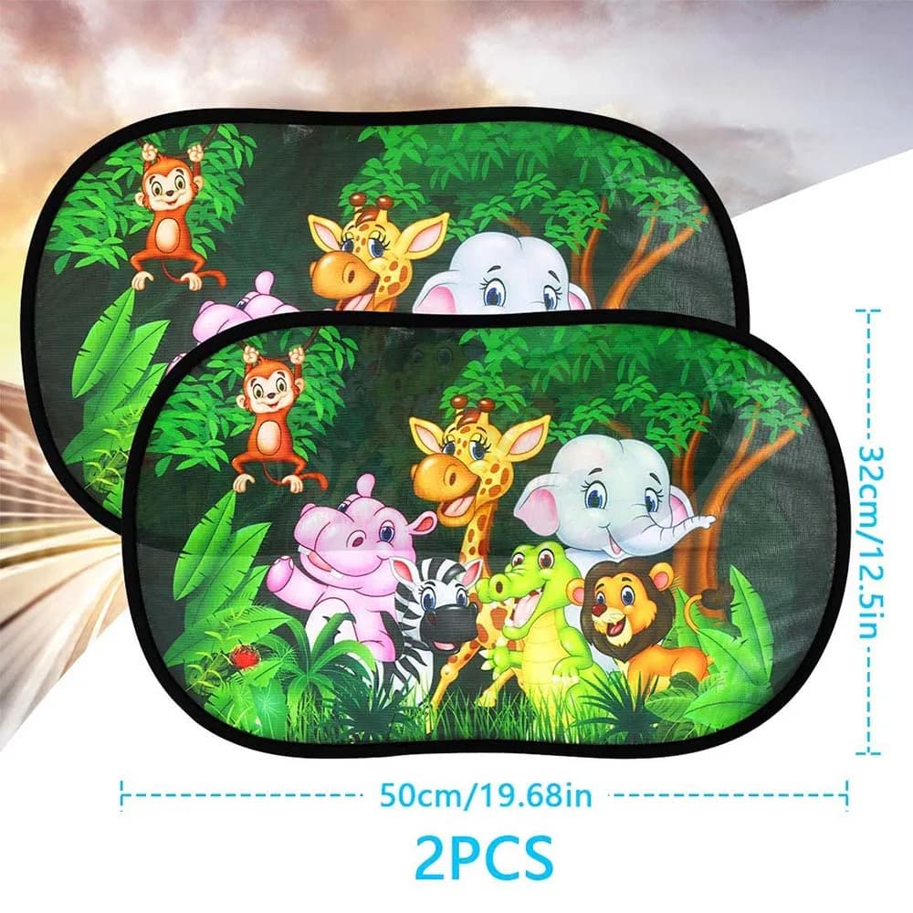 2 pezzi universale magnetico per finestrino laterale per auto, tenda parasole per finestra, protezione per visiera parasole per bambini, cartoni animati per bambini