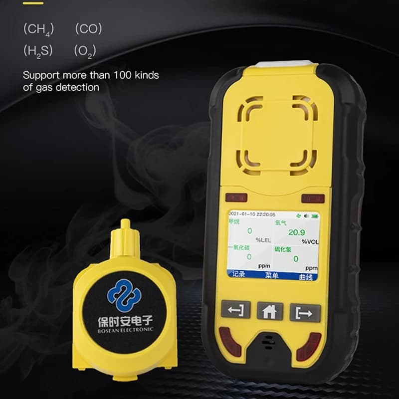 Rilevatore di gas digitale di aspirazione della pompa O2 H2S CO LEL Monitor di gas Ossigeno Idrogeno Solfuro Monossido di carbonio Rilevatore di perdite di combustibili