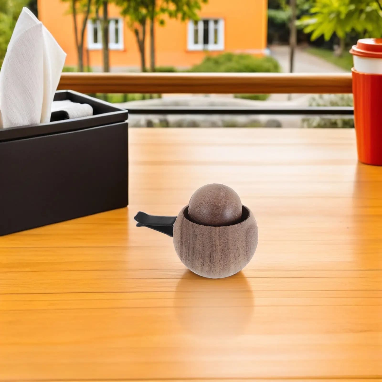 2Pcs Car Aromatherapy Diffuser Black Walnut Wood Essential Oil Vent Clips Natural Air Freshener Car Dashboard Decoration