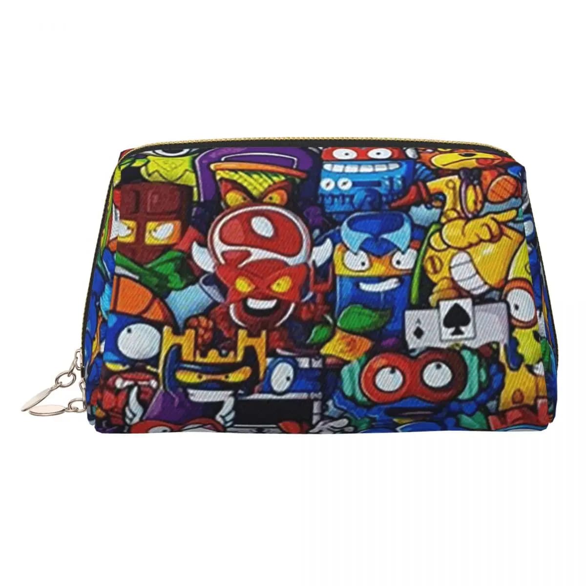 New Super Zings Cartoon Game Superzings Women's Cosmetic Bag Travel Makeup Case for Toiletries Dopp Kit Box