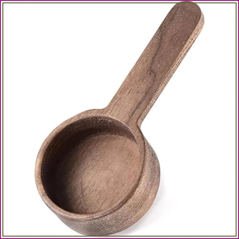 1 Wooden Coffee Spoon for Ground Beans, Tea, Soup Stirring - Walnut 3.86 in