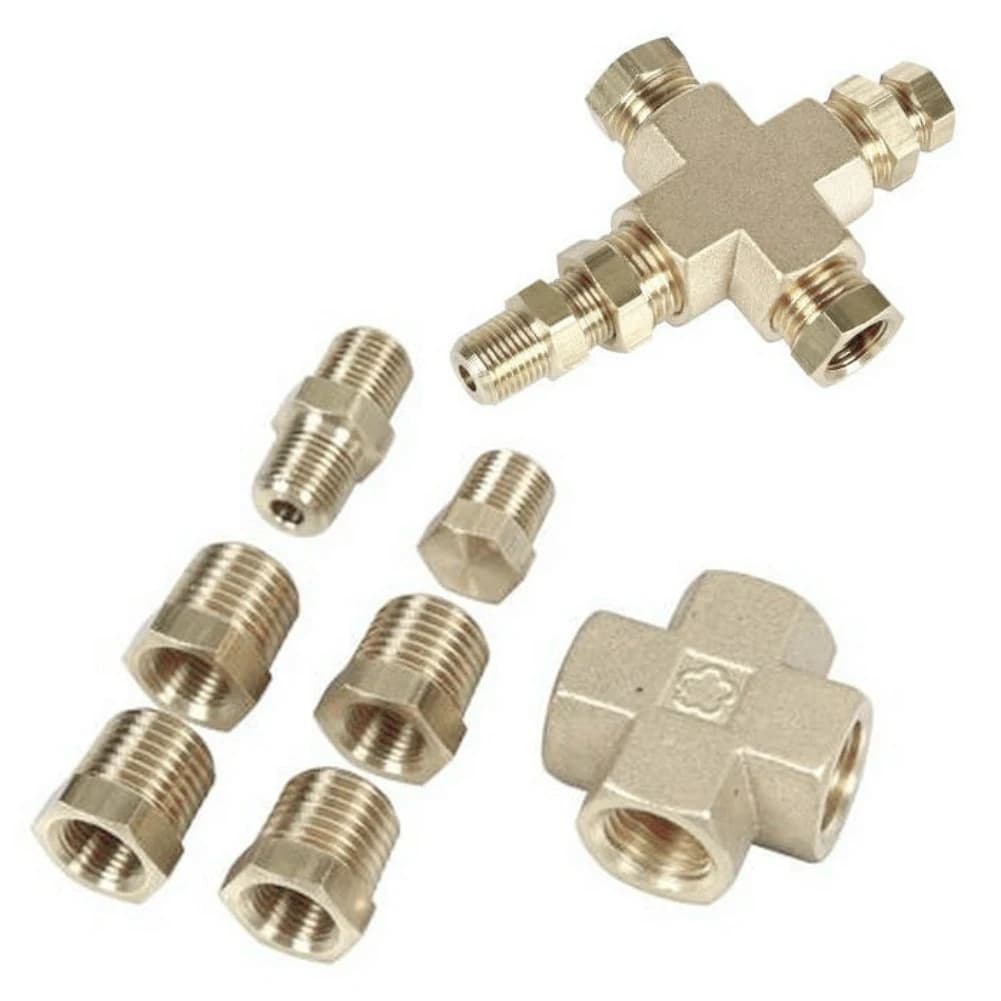 7pcs Car Connector Adapter Distributor Oil Pressure Oil Temperature Sensor1/8"-27 NPT 1/4"-18 NPT Thread Connectors Sensors