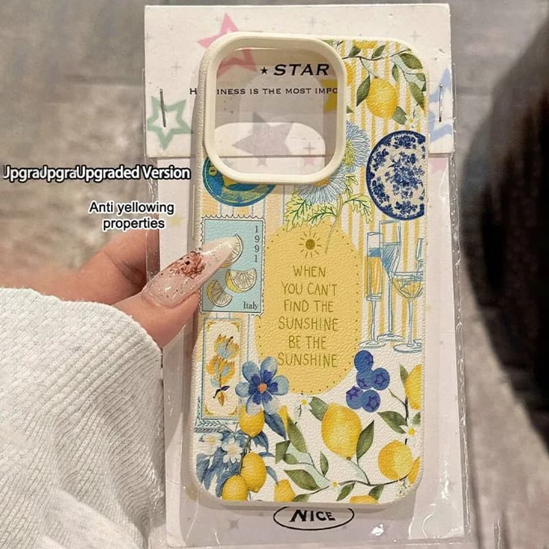 Cover estiva a righe verticali color limone per Xiaomi 15T Pro 14T 13T 15 14 13 Poco F7 F5 X6 X5 X7 M6 Pro F6