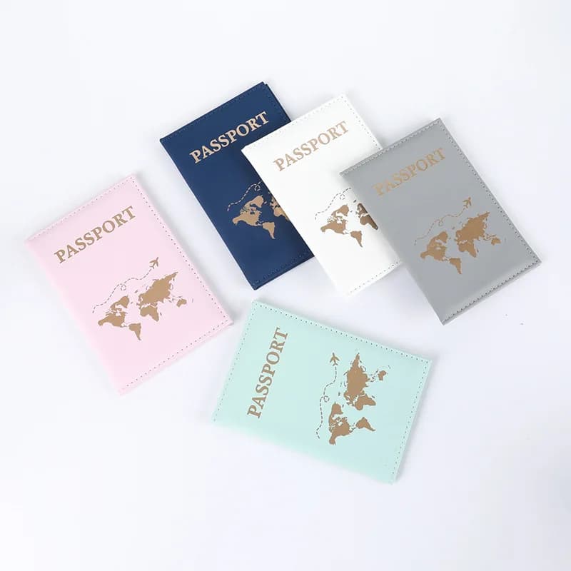 New Arrival: 2026 Matte Plain PU Document Bag, Passport Protective Cover, Portable Ticket Folder, Practical Passport Holder