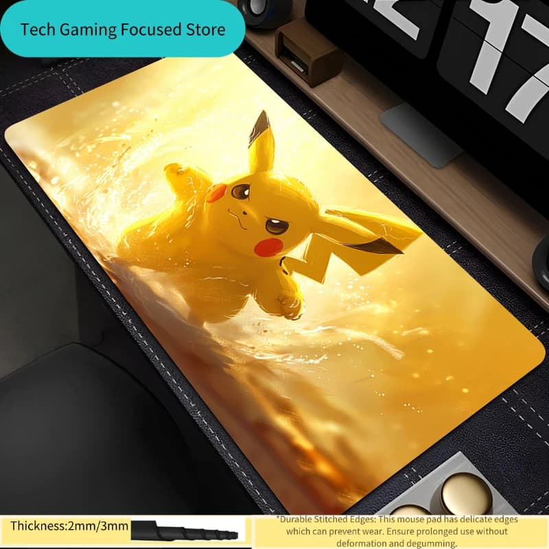 Tappetino per mouse Pokemon Pikachu Gamer Notebook Games MousePad Tappetino per tastiera con stampa HD Tappetino per mouse di grandi dimensioni Tappetino per mouse da gioco