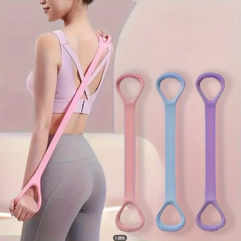 1-piece yoga resistance band, 8-string traction bar, multifunctional elastic belt for fitness, suitable for back, waist and arm training
