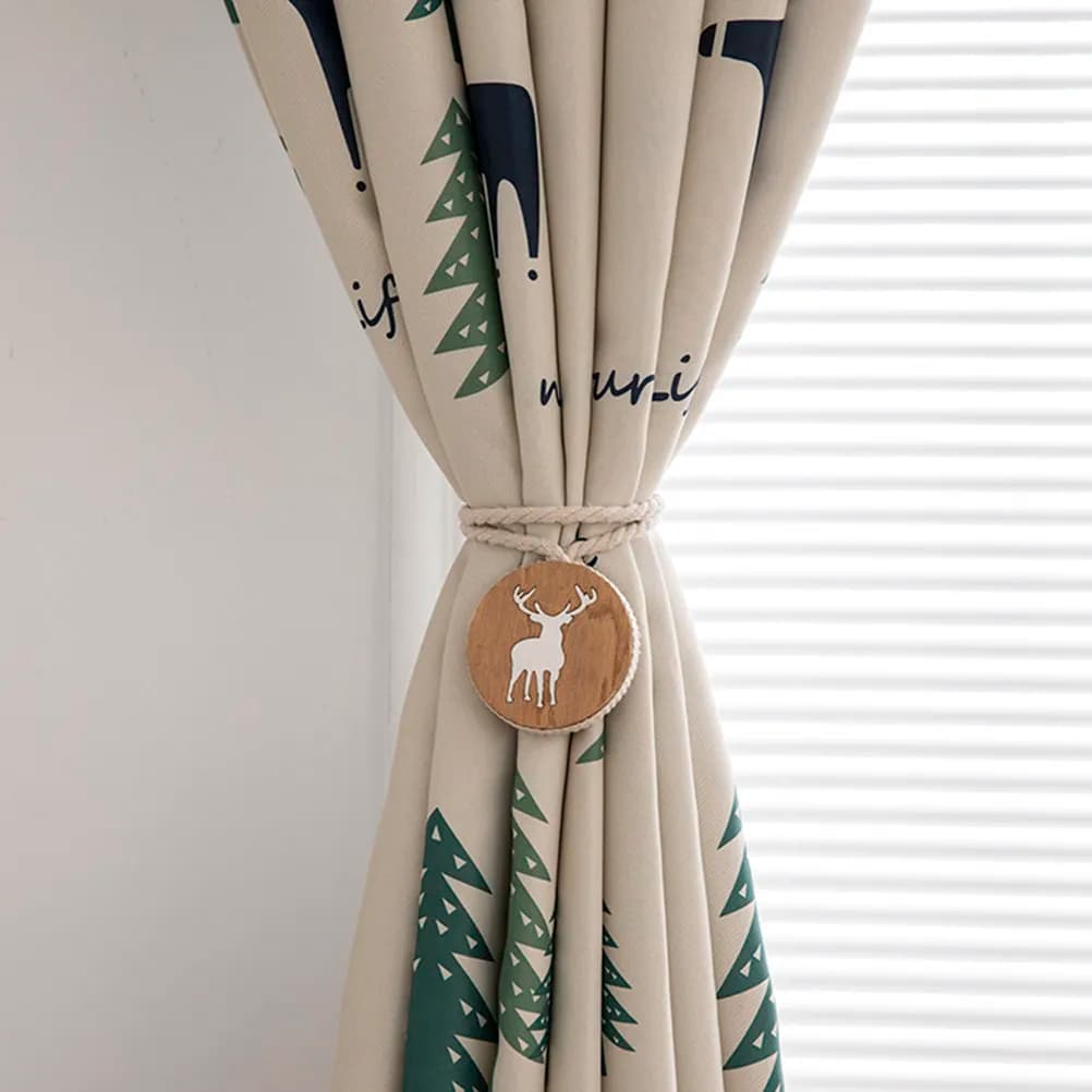 Dark Tent with Alci Print, Chic Pastoral Style, Clear Green 100x200cm for Children's Room