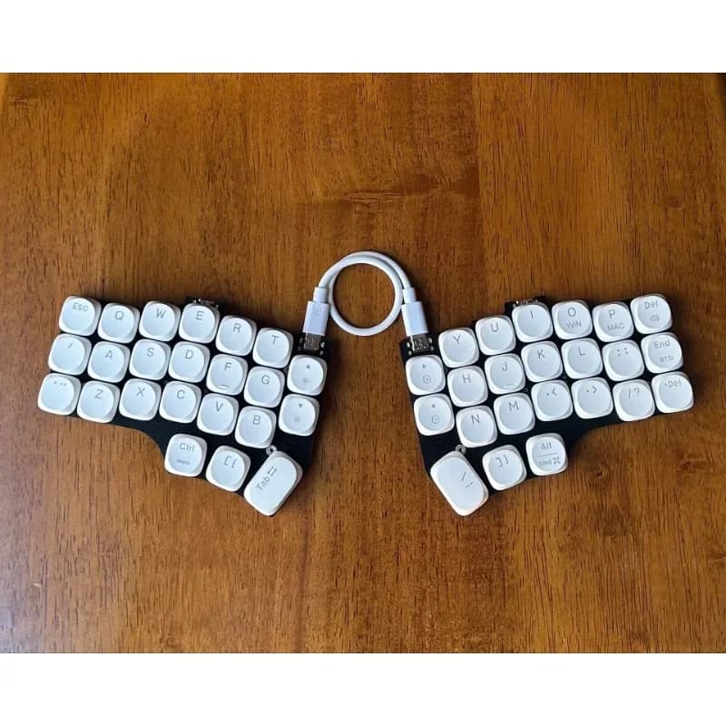 Keyboard Kit Corne V4 Dwarf Axis Game Mechanical Keyboard Kit Hotswap Wired Fr4 Custom Ergonomic Vial Support/ Qmk