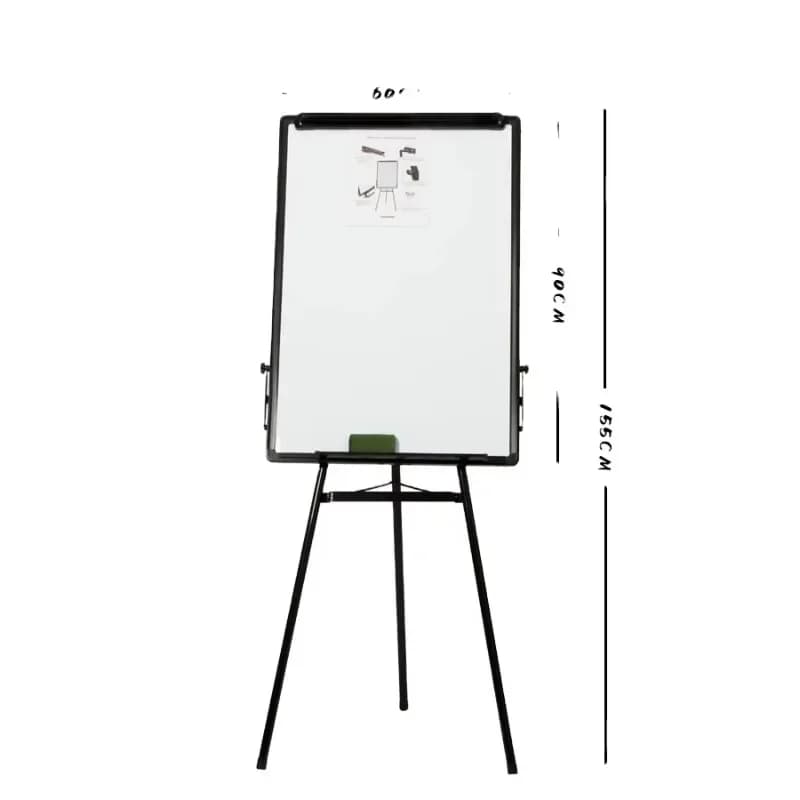 Office Magnetic Dry Erase Writing Board Tripod Adjusted Height Whiteboard Flip Chart With Stand