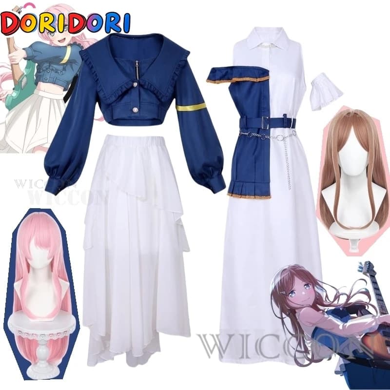Anime BanG Dream It's MyGO Anon Chihaya Cosplay Soyo Nagasaki Cosplay Costume Uniform Dress with Wig Halloween Suit Outfits