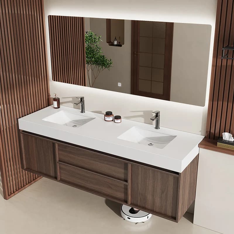 Cassetti di carta Armadietto da bagno Organizzatore Specchio Scaffali da parete Accessori Vetrina Armadio di lusso Gabinete Mobili alla moda