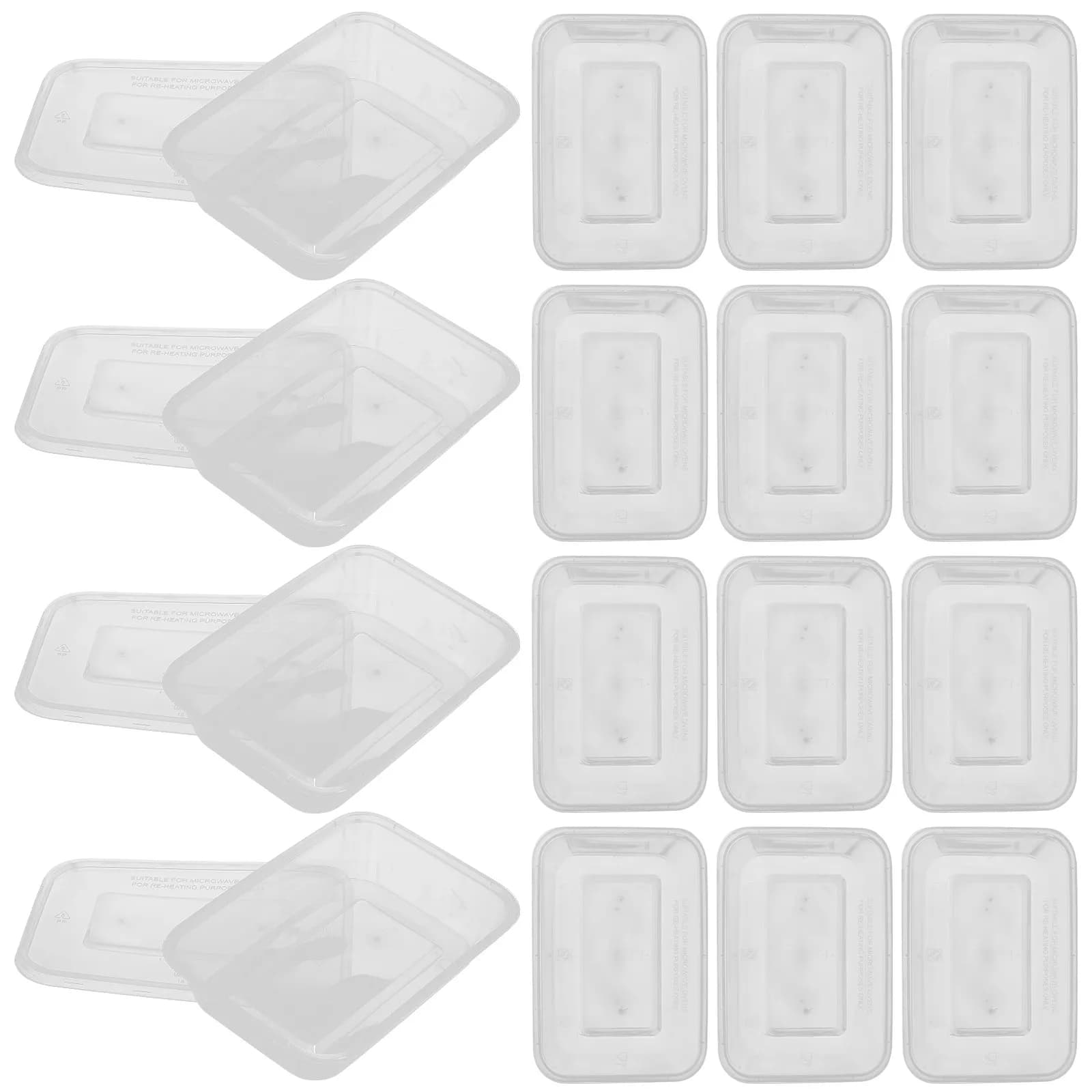 25 contenitori per alimenti in plastica adatti al microonde, trasparenti, a tenuta stagna, portatili, riutilizzabili per la preparazione dei pasti e il pranzo.
