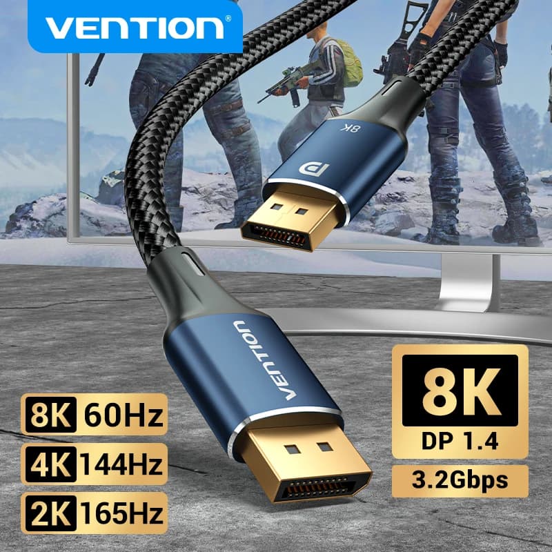 Vention DisplayPort 1.4 cavo 8K 60Hz 4K HDR 165Hz Display Port cavo Audio per Video PC Laptop TV Display Port 1.4 DP Cable 1.2