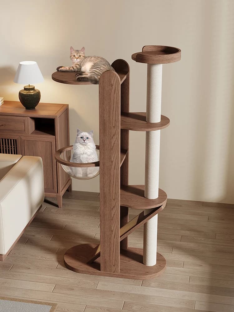 Struttura da arrampicata per gatti, Villa per animali domestici, Albero per gatti integrato, Capsula spaziale per animali domestici, Tiragraffi per gatti, Piattaforma per saltare per animali domestici